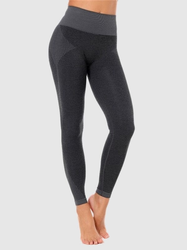 Legging Sport Sans Couture Fitness Ultime Legging : Legging Femme | Vêtements de Sport S Gris foncé 