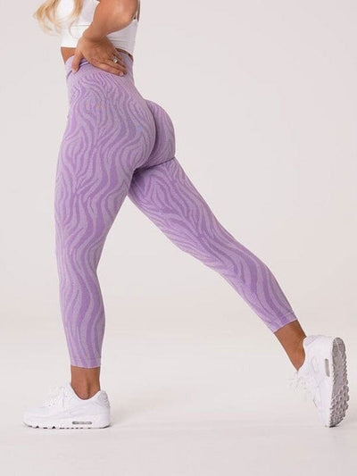 Legging Sport Sans Couture Imprimé Zèbre Leggings Ultime Legging : Legging Femme | Vêtements de Sport S Violet 