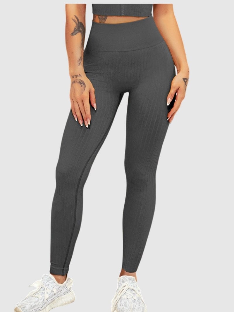 Legging Sport Sculptant Côtelé Leggings Ultime Legging : Legging Femme | Vêtements de Sport 