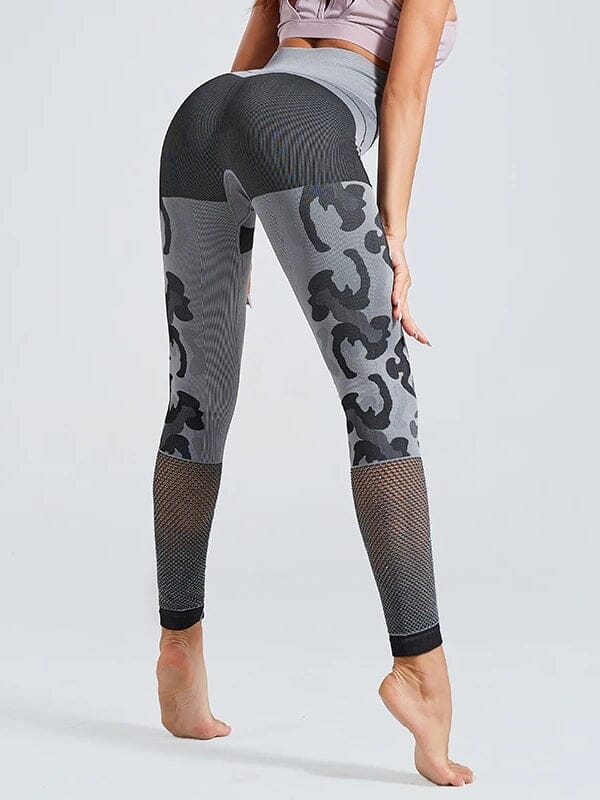 Legging Sport Taille Extra Haute Camouflage Ultime Legging : Legging Femme | Vêtements de Sport S Gris 