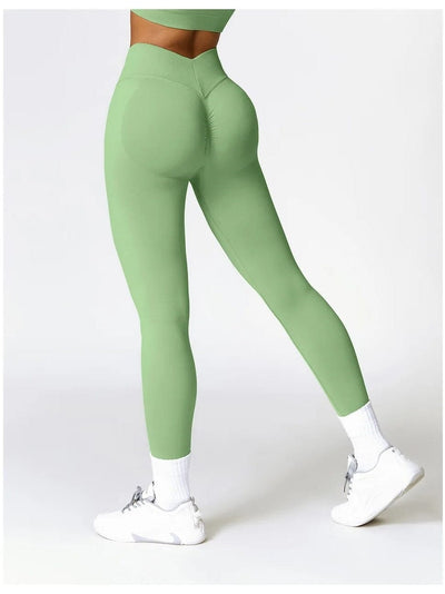 Legging Sport Taille Haute Gainant Push Up Leggings Ultime Legging S Vert 