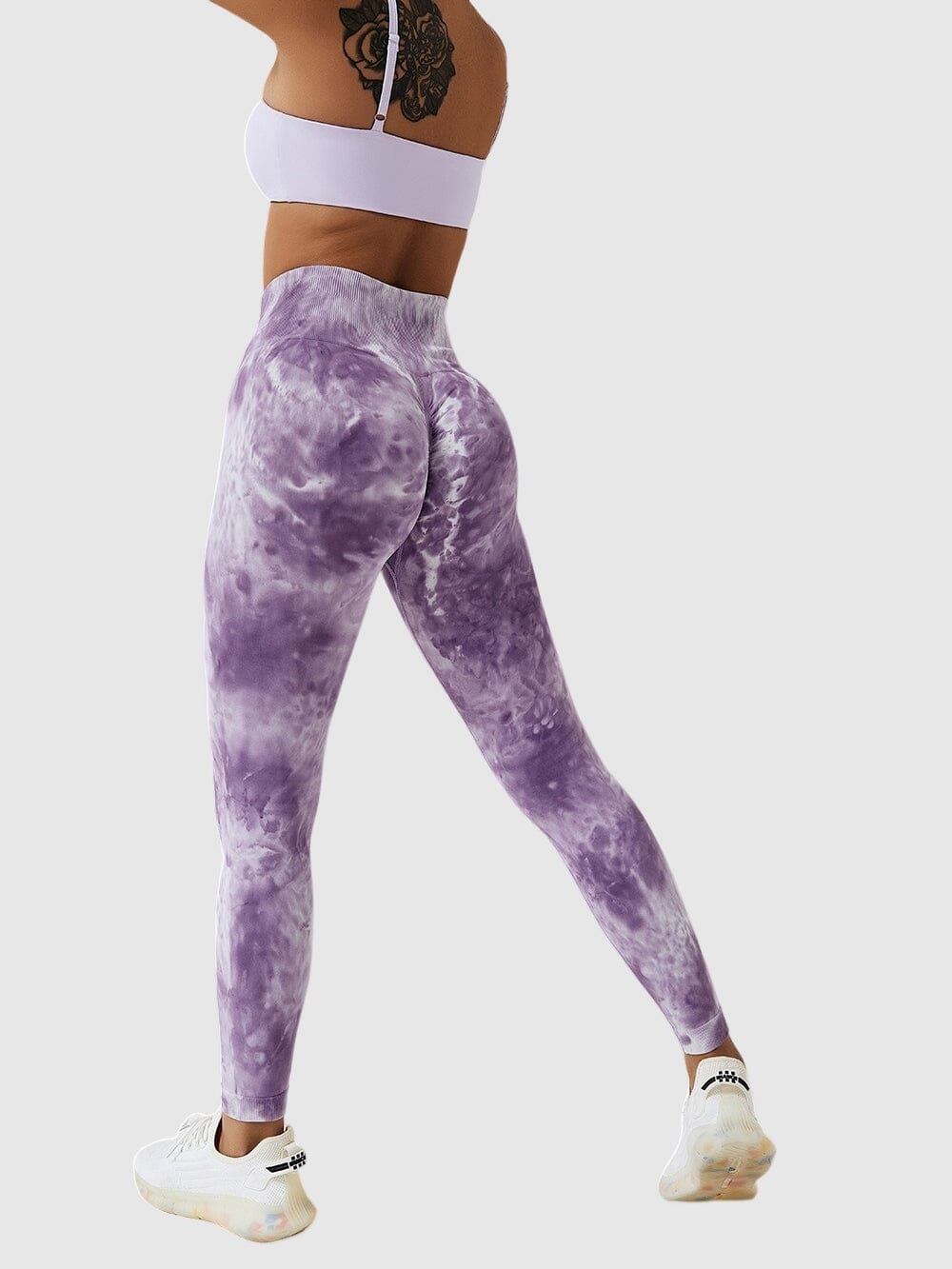 Legging Sport Taille Haute Gainant (Sans Couture) Leggings Ultime Legging S Violet 