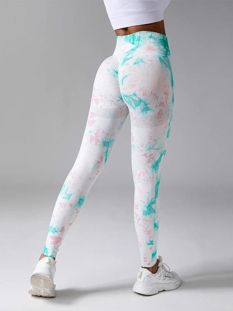 Legging Sport Taille Haute Tie Dye (Push Up) Leggings Ultime Legging S Blanc 