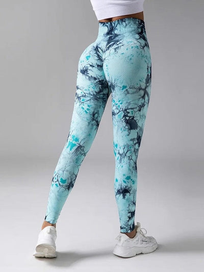 Legging Sport Taille Haute Tie Dye (Push Up) Leggings Ultime Legging S Bleu 