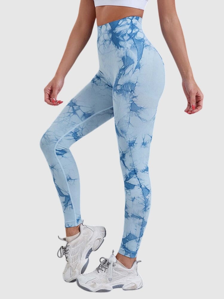 Legging Sport Teinté Push Up Sans Couture Ultime Legging XS Bleu clair 