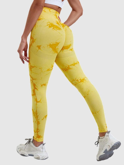 Legging Sport Teinté Push Up Sans Couture Ultime Legging XS Jaune 