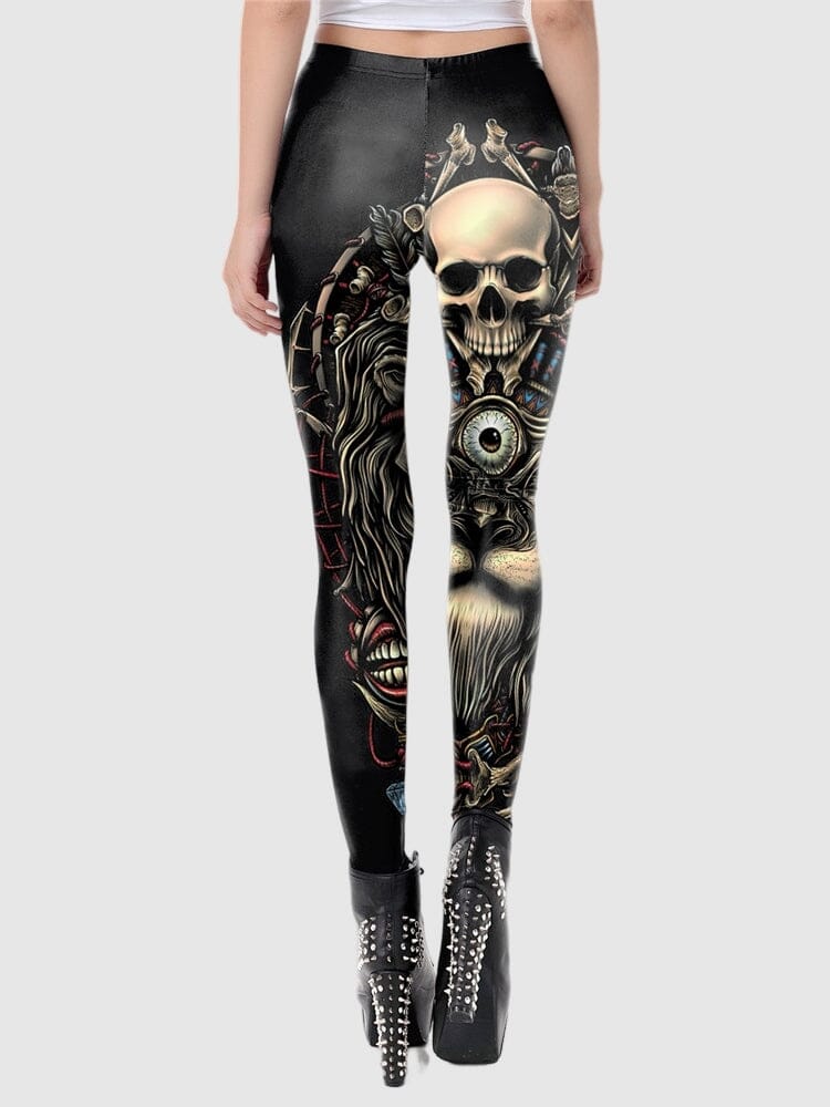 Legging Tête de Mort et Lion Leggings Ultime Legging 