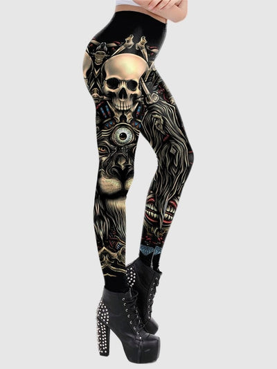 Legging Tête de Mort et Lion Leggings Ultime Legging 