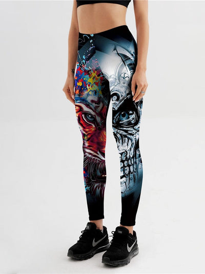 Legging Tête de Mort et Tigre Leggings Ultime Legging 