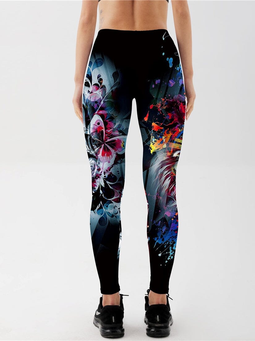 Legging Tête de Mort et Tigre Leggings Ultime Legging 