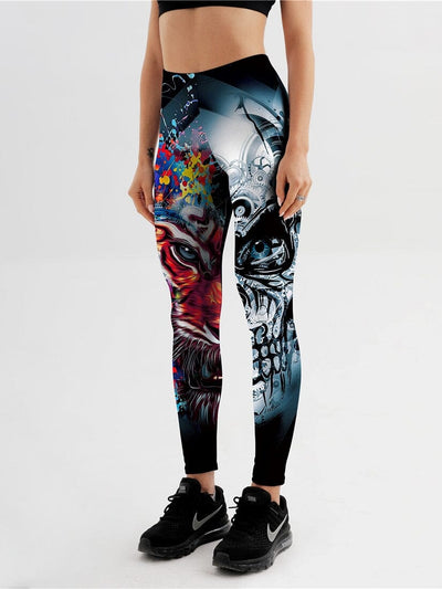 Legging Tête de Mort et Tigre Leggings Ultime Legging 