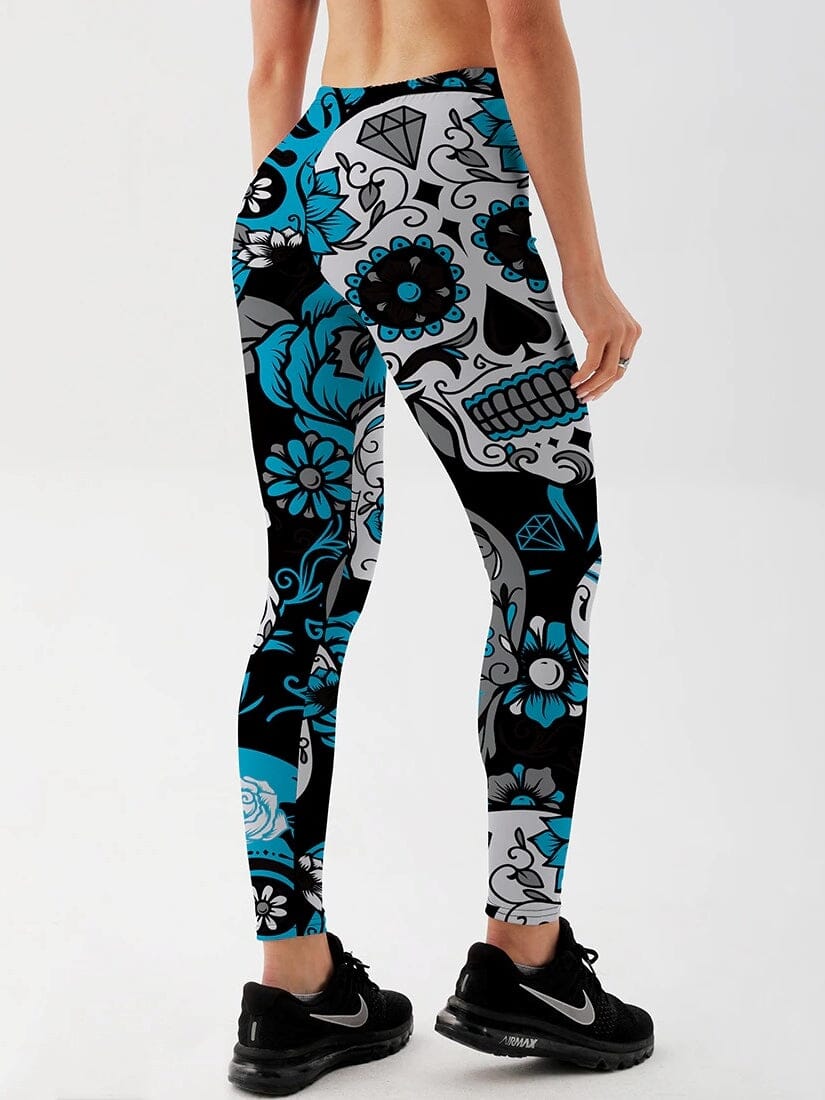 Legging Tête de Mort Mexicaine Ultime Legging : Legging Femme | Vêtements de Sport 