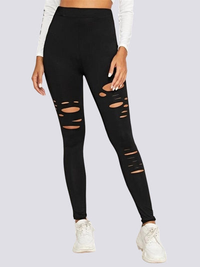 Legging Troué Noir Leggings Ultime Legging S 