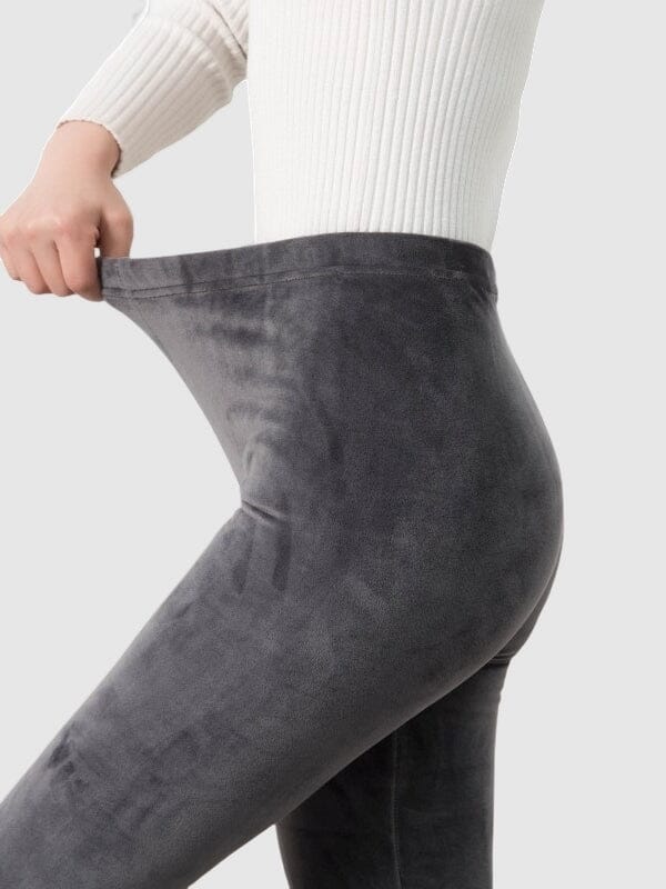 Legging velours top noir femme