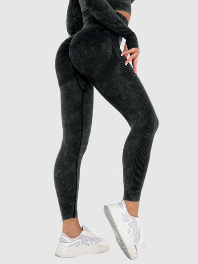 Legging 560 regular ventre plat et galbant Fitness femme noir