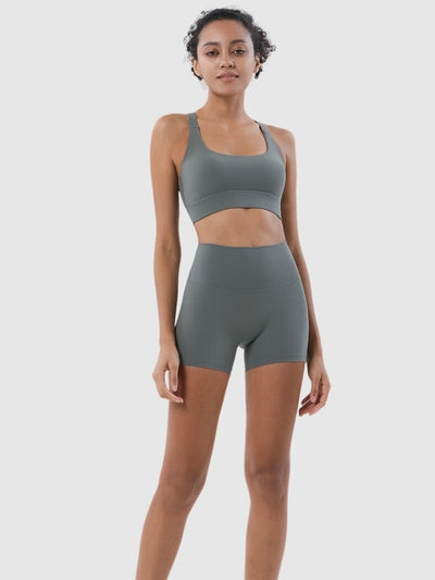 Short CrossFit Taille Haute, Sport Shorts Ultime Legging 