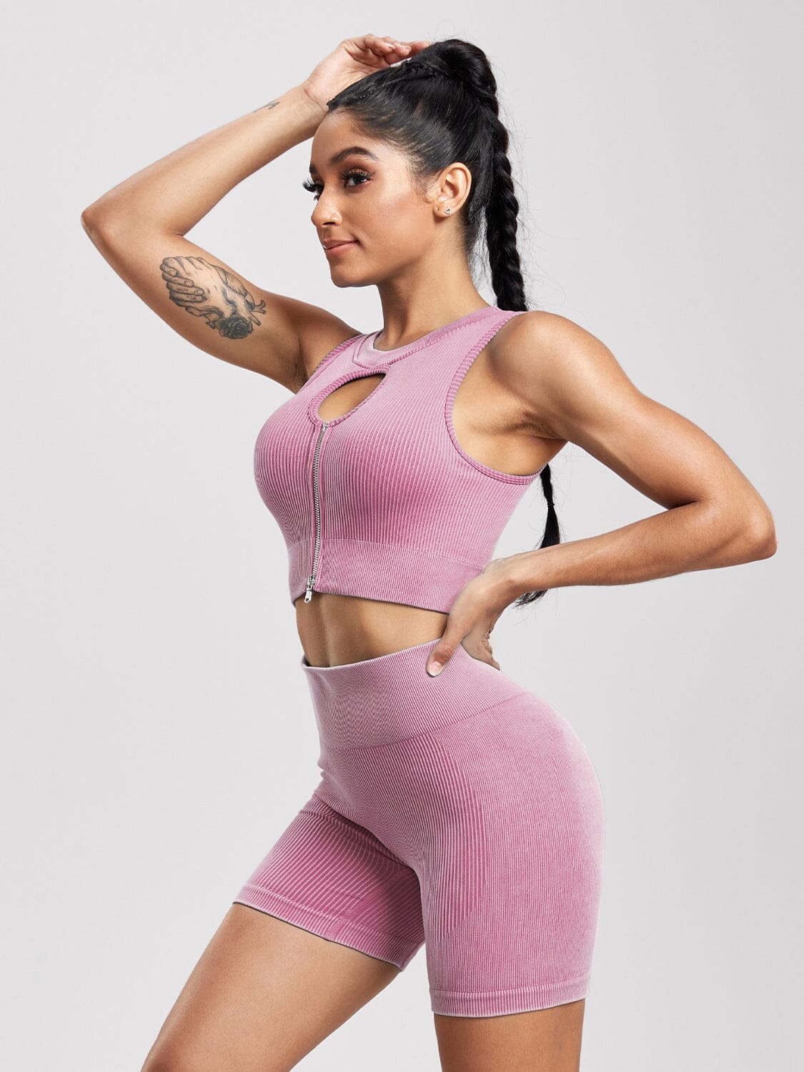 Short et Brassière Sport, Ensemble Ensemble Sport Ultime Legging S Rose clair 