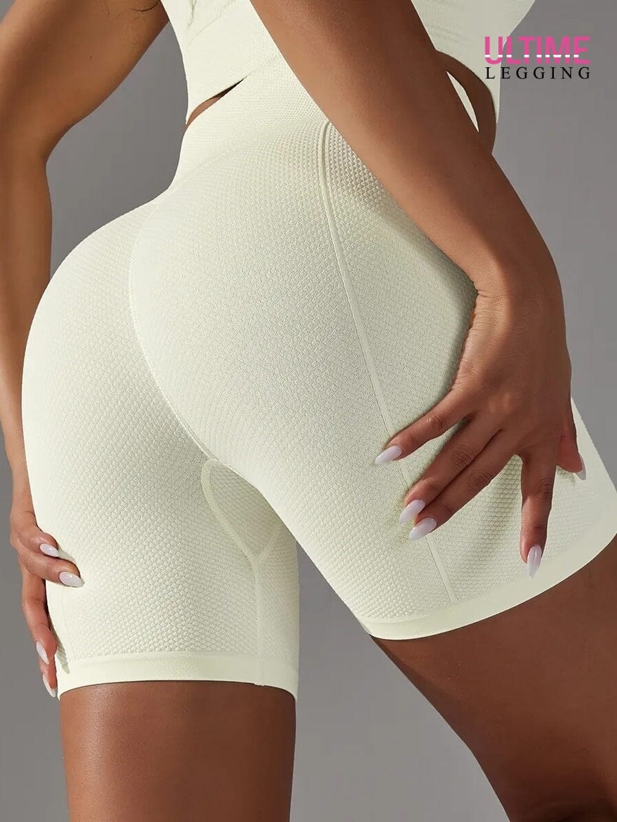 Short Fitness Push Up - Ultime-Legging Shorts Ultime Legging S Blanc cassé 