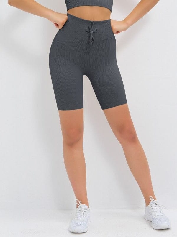 Short Sport Côtelé Shorts Ultime Legging : Legging Femme | Vêtements de Sport S Gris foncé 