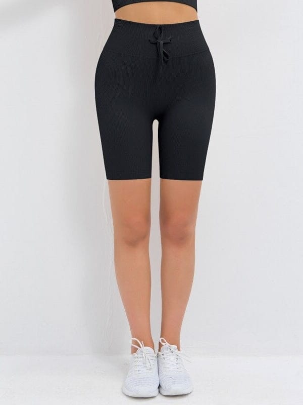 Short Sport Côtelé Shorts Ultime Legging : Legging Femme | Vêtements de Sport S Noir 