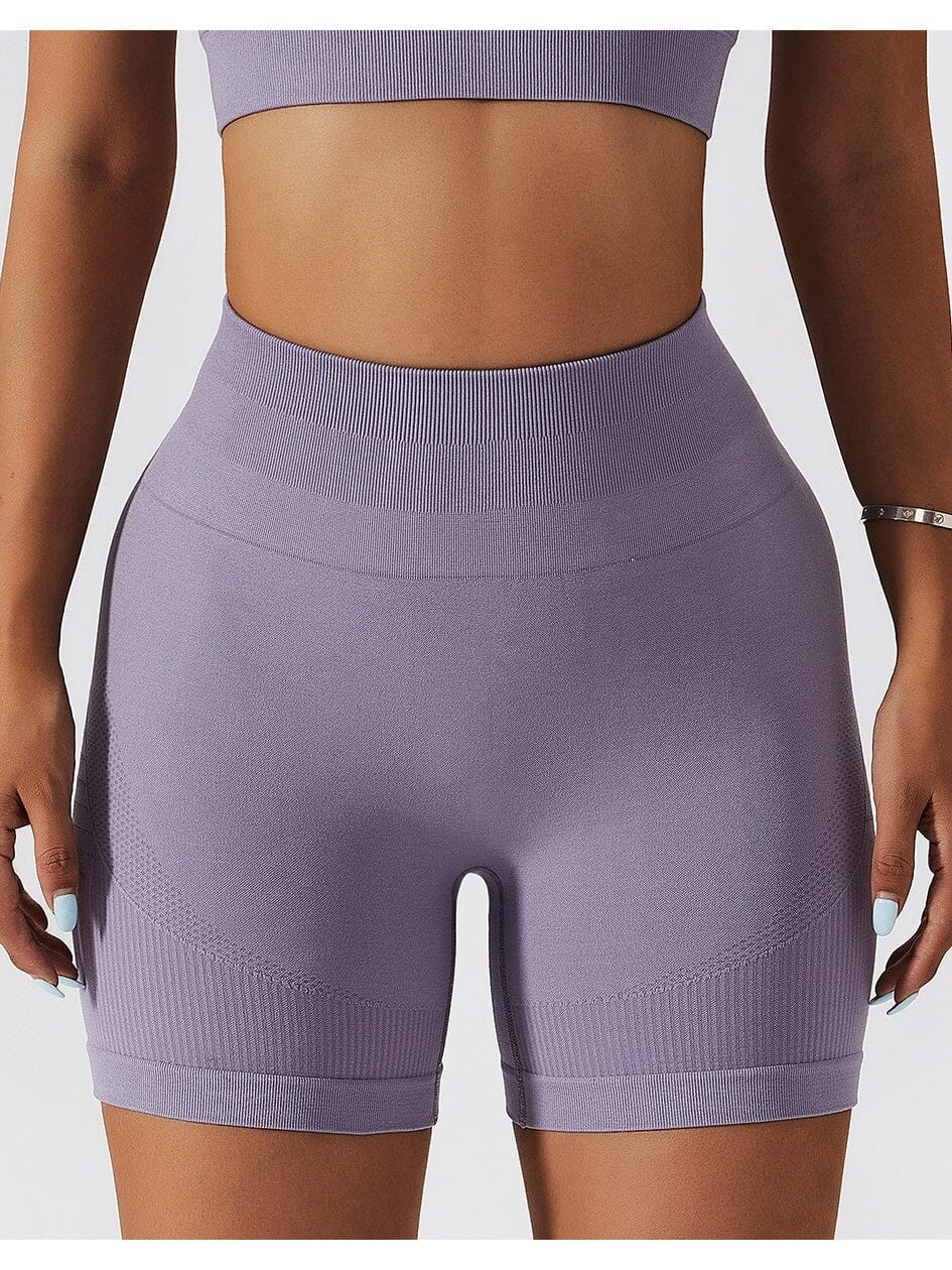 Short Sport Court Taille Haute (Sans Couture) Shorts Ultime Legging S Violet 