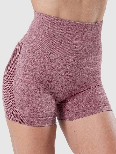 Short Sport Fitness Taille Haute Sans Couture Shorts Ultime Legging S Bordeaux 