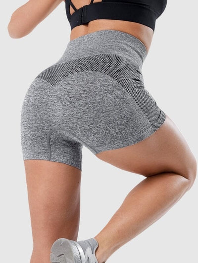 Short Sport Fitness Taille Haute Sans Couture Shorts Ultime Legging S Gris 