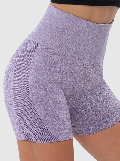Short Sport Fitness Taille Haute Sans Couture Shorts Ultime Legging S Violet 