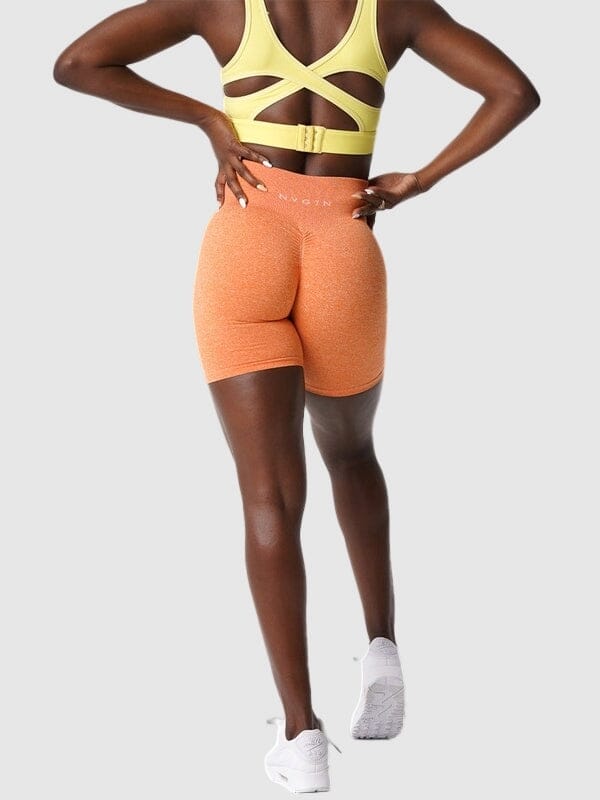 Short Sport Moulant Sans Couture Shorts Ultime Legging XS Orange 