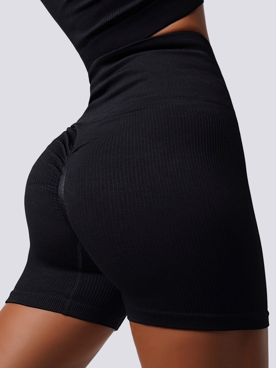 Short Sport Plissé Push Up Taille Haute Shorts Ultime Legging S Noir 