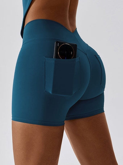 Short Sport Poche Téléphone Shorts Ultime Legging S Bleu 