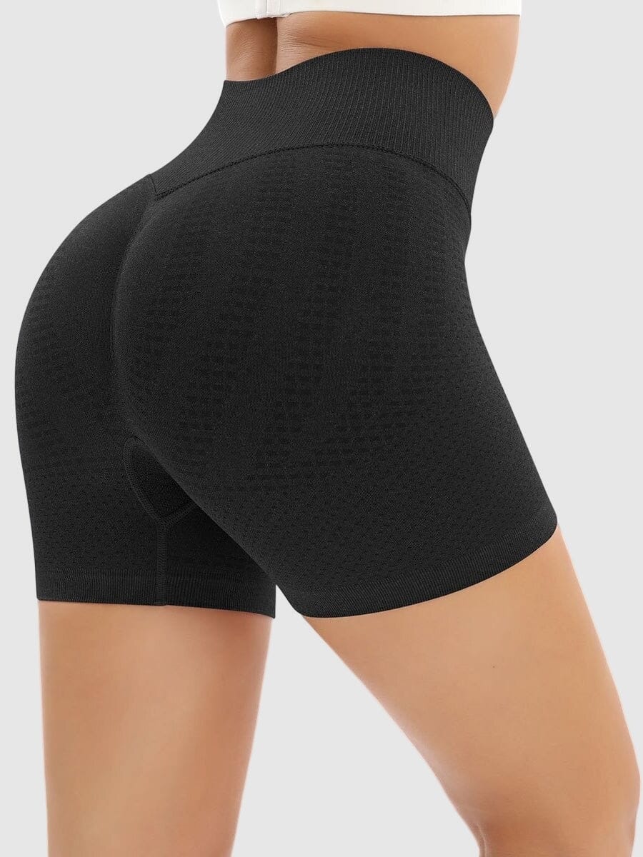 Short Sport Push Up Ceinture Haute Shorts Ultime Legging : Legging Femme | Vêtements de Sport S Noir 