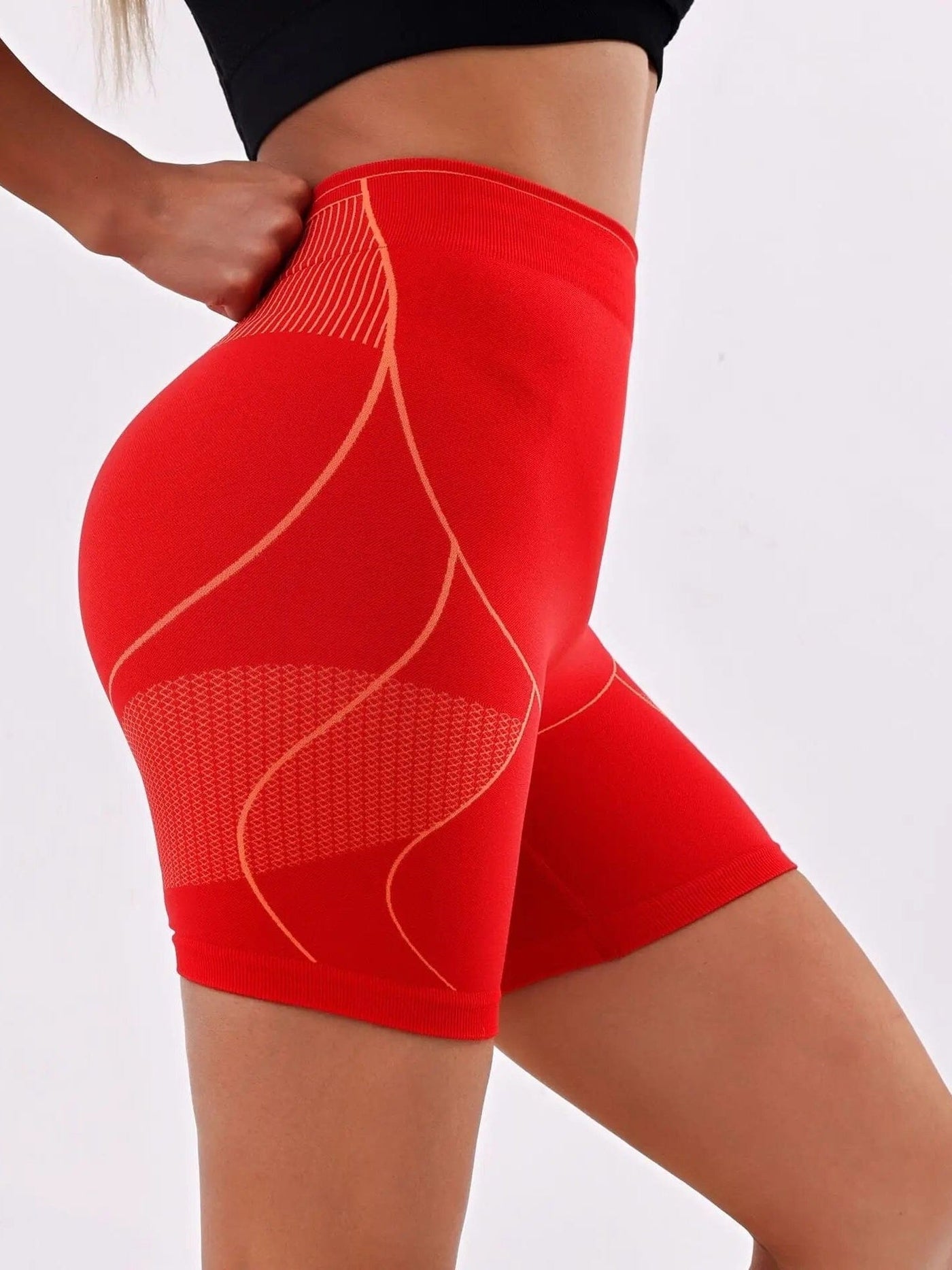 Short Sport Rouge Sans Couture Shorts Ultime Legging 