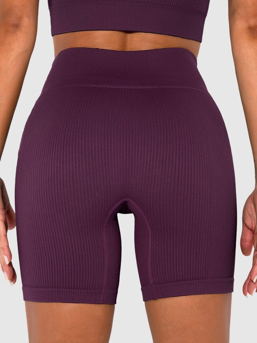 Short Sport Sans Couture Côtelé Shorts Ultime Legging : Legging Femme | Vêtements de Sport 