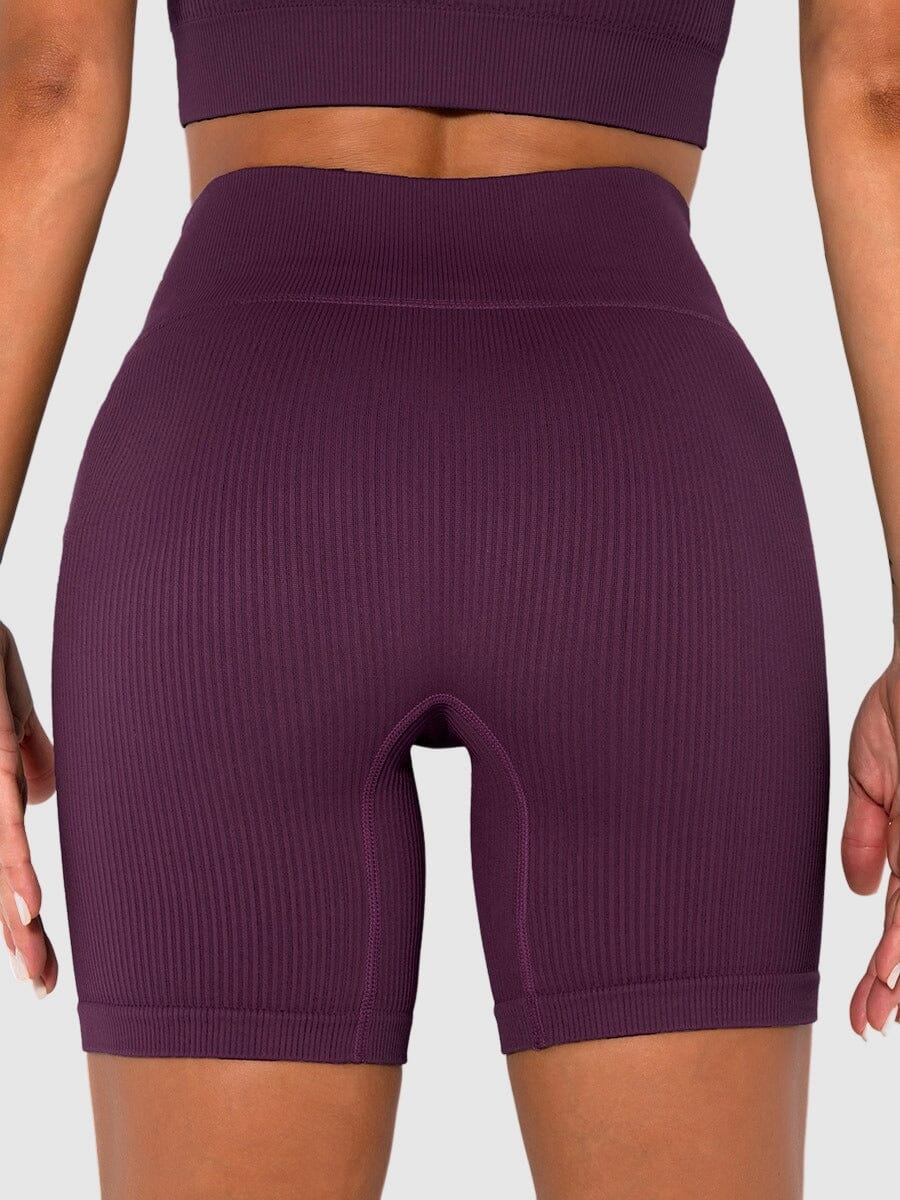 Short Sport Sans Couture Côtelé Shorts Ultime Legging : Legging Femme | Vêtements de Sport 