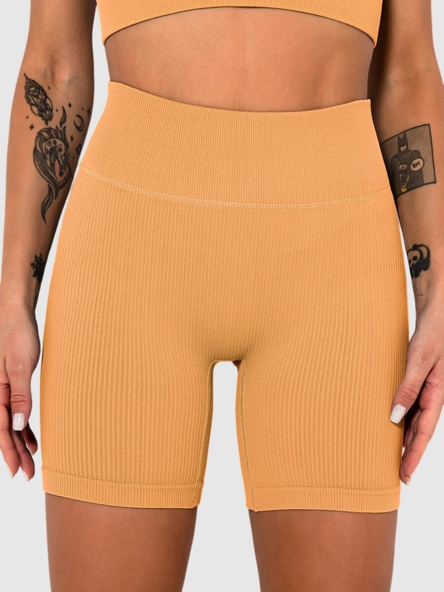 Short Sport Sans Couture Côtelé Shorts Ultime Legging : Legging Femme | Vêtements de Sport 