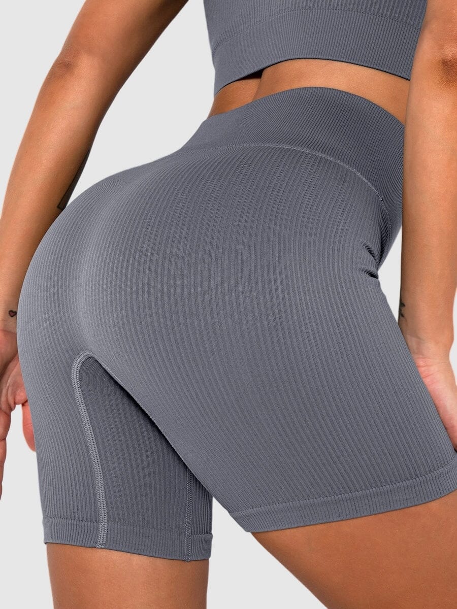 Short Sport Sans Couture Côtelé Shorts Ultime Legging : Legging Femme | Vêtements de Sport 