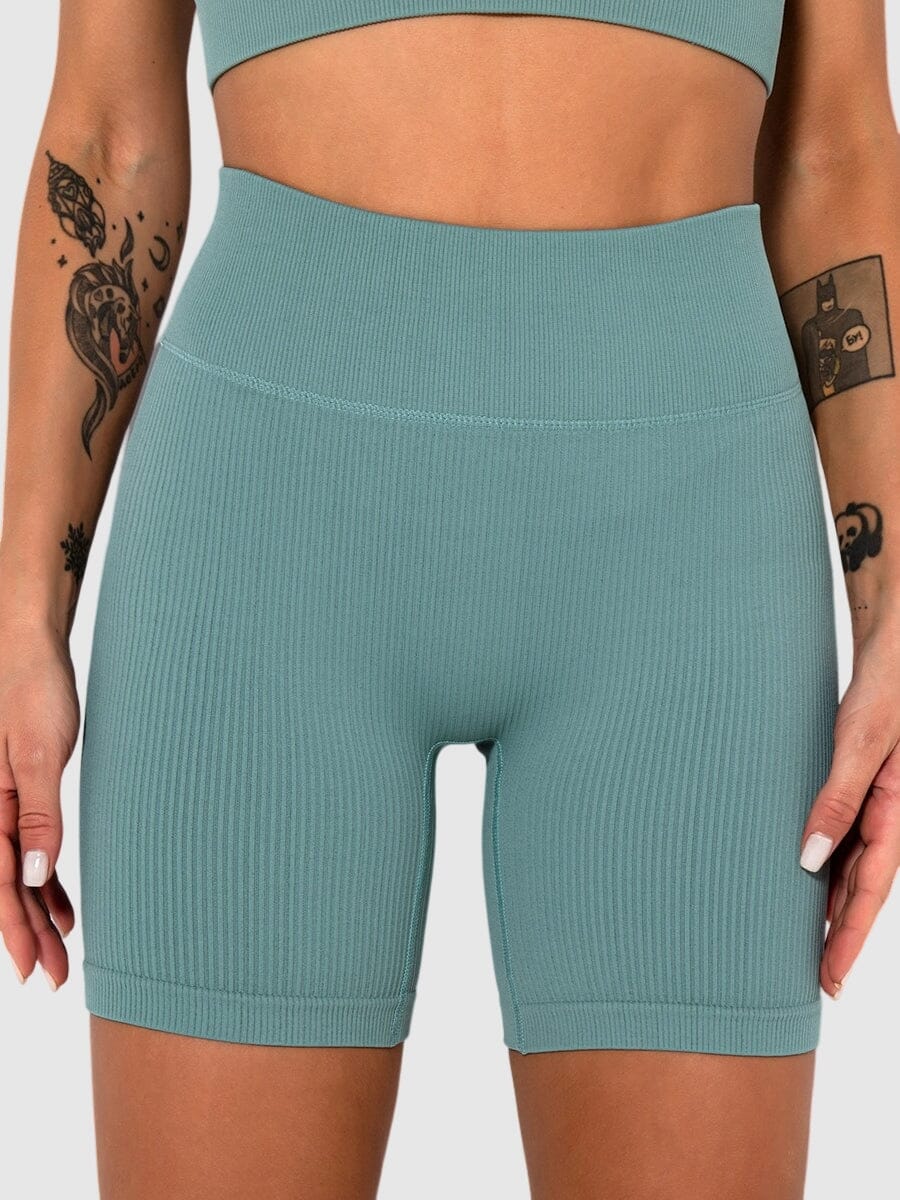 Short Sport Sans Couture Côtelé Shorts Ultime Legging : Legging Femme | Vêtements de Sport 