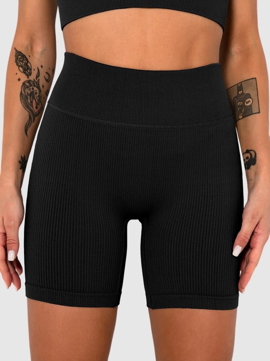 Short Sport Sans Couture Côtelé Shorts Ultime Legging : Legging Femme | Vêtements de Sport 