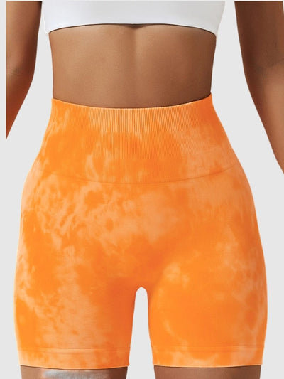 Short Sport Taille Haute Push Up Imprimé Shorts Ultime Legging S Orange 