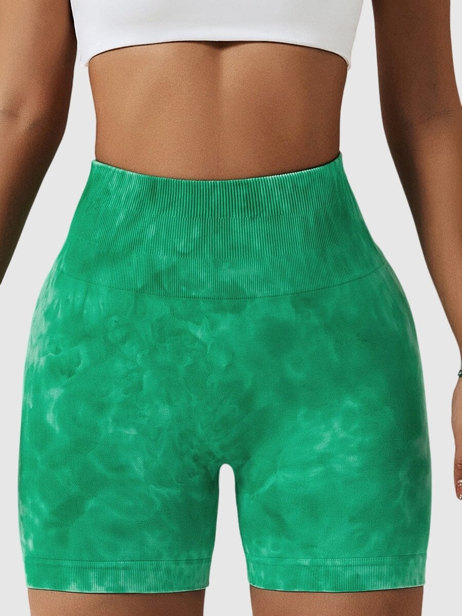 Short Sport Taille Haute Push Up Imprimé Shorts Ultime Legging S Vert 