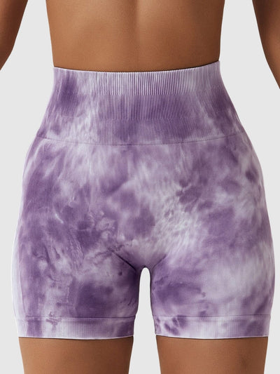 Short Sport Taille Haute Push Up Imprimé Shorts Ultime Legging S Violet 