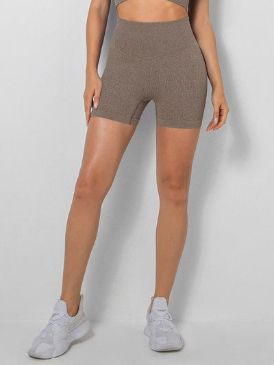 Short Sport Taille Haute (Push Up) Shorts Ultime Legging : Legging Femme | Vêtements de Sport S Café 
