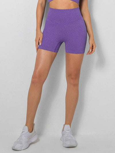Short Sport Taille Haute (Push Up) Shorts Ultime Legging : Legging Femme | Vêtements de Sport S Violet 