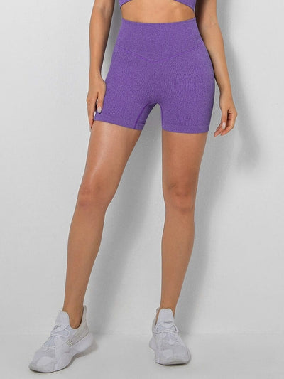Short Sport Taille Haute (Push Up) Shorts Ultime Legging : Legging Femme | Vêtements de Sport S Violet 