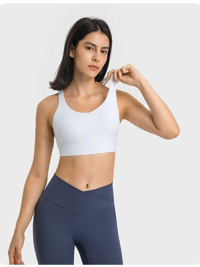 Soutien-Gorge Bretelles Fines Croisées Soutien-gorge sport Ultime Legging : Legging Femme | Vêtements de Sport XS Blanc 