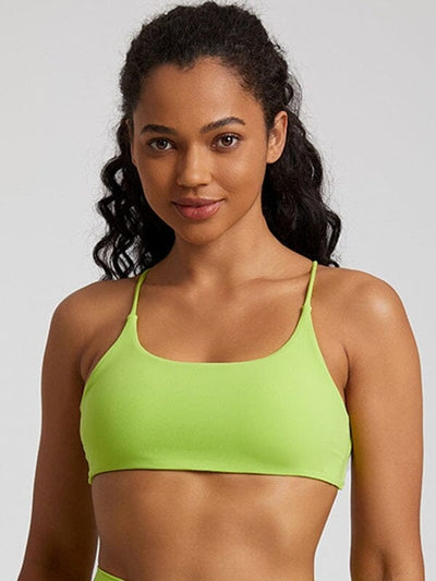 Soutien-Gorge Sport Bretelles Fines Croisées Soutien-gorge sport Ultime Legging S Vert fluo 