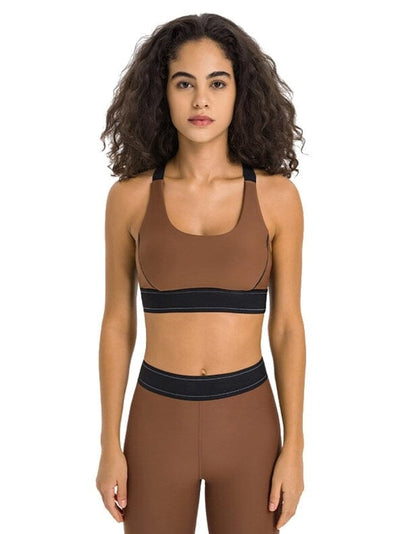 Soutien-Gorge Sport Bretelles Réglables - OlyFit Soutien-gorge sport Ultime Legging XS Marron 