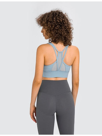 Soutien-Gorge Sport Dos Nageur Maille Soutien-gorge sport Ultime Legging : Legging Femme | Vêtements de Sport XS Bleu 