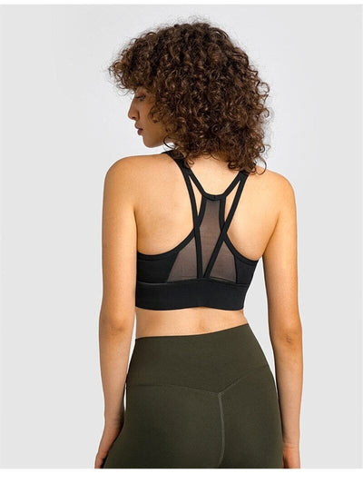 Soutien-Gorge Sport Dos Nageur Maille Soutien-gorge sport Ultime Legging : Legging Femme | Vêtements de Sport XS Noir 